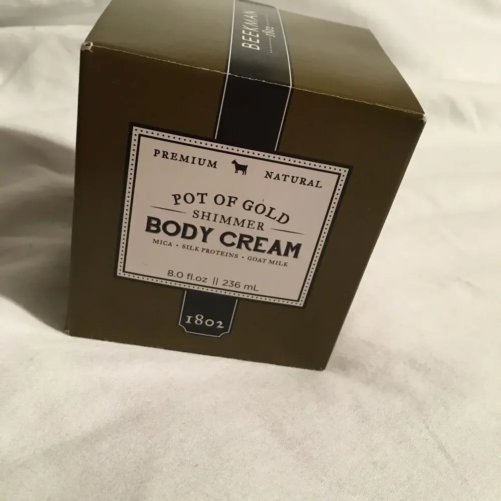 Beekman 1802 POT OF GOLD 8 oz Shimmer Body Cream Goat Milk Made in the USA NEW